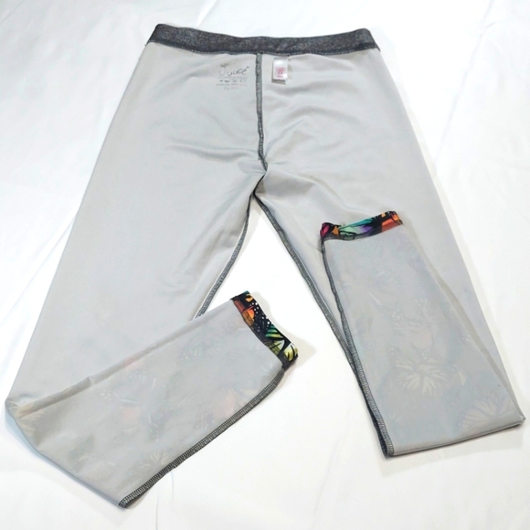 Girl's Justice Silky Gray Colorful Butterfly Leggings - Picture 7 of 7